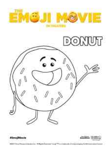 Donut from Emoji Movie coloring page