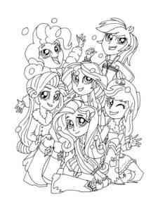 Equestria Girls Rainbow Rocks 3 coloring page