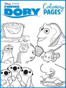 Finding Dory 13 coloring page