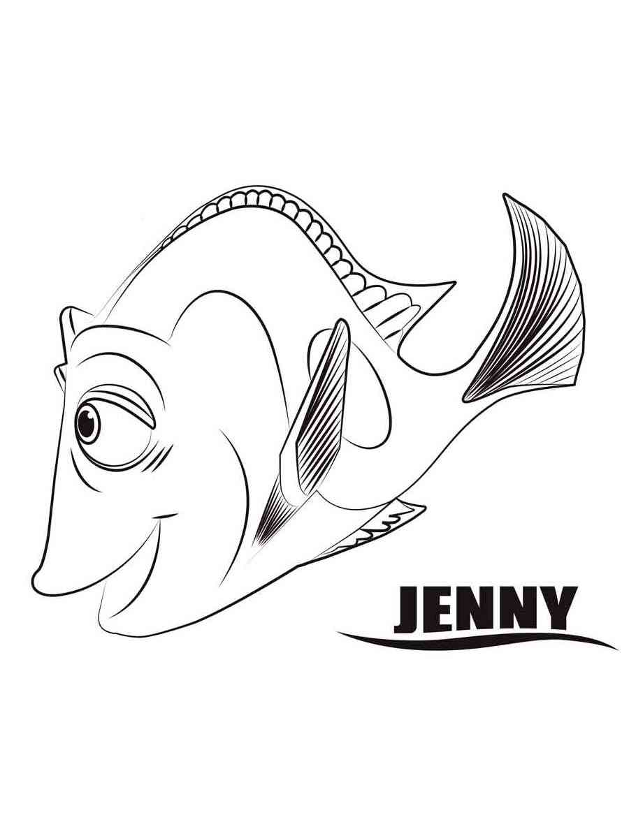 Jenny from Finding Dory coloring page