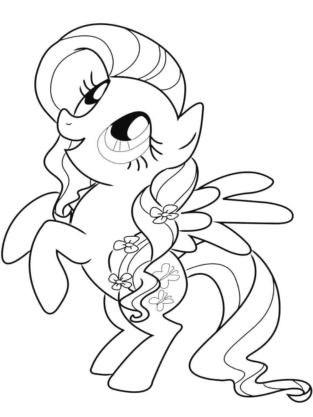 Fluttershy 17 coloring page