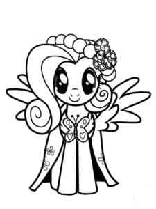Fluttershy 24 coloring page