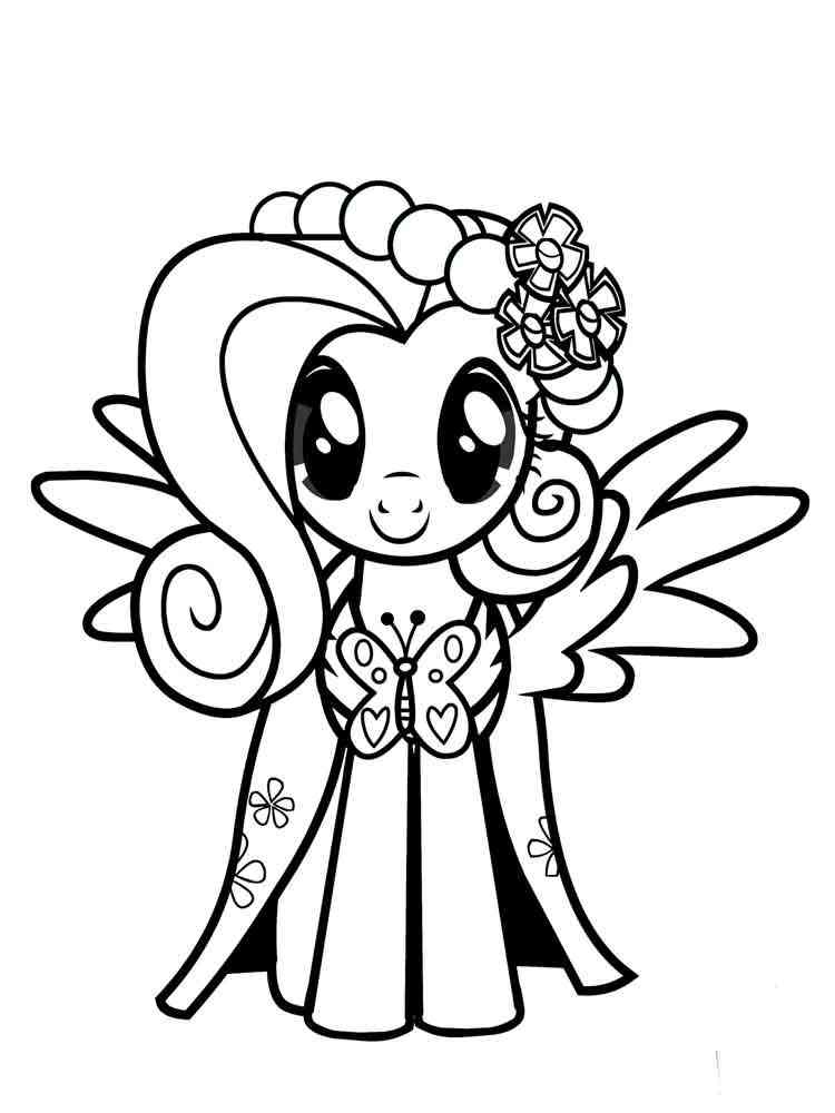 Fluttershy 24 coloring page