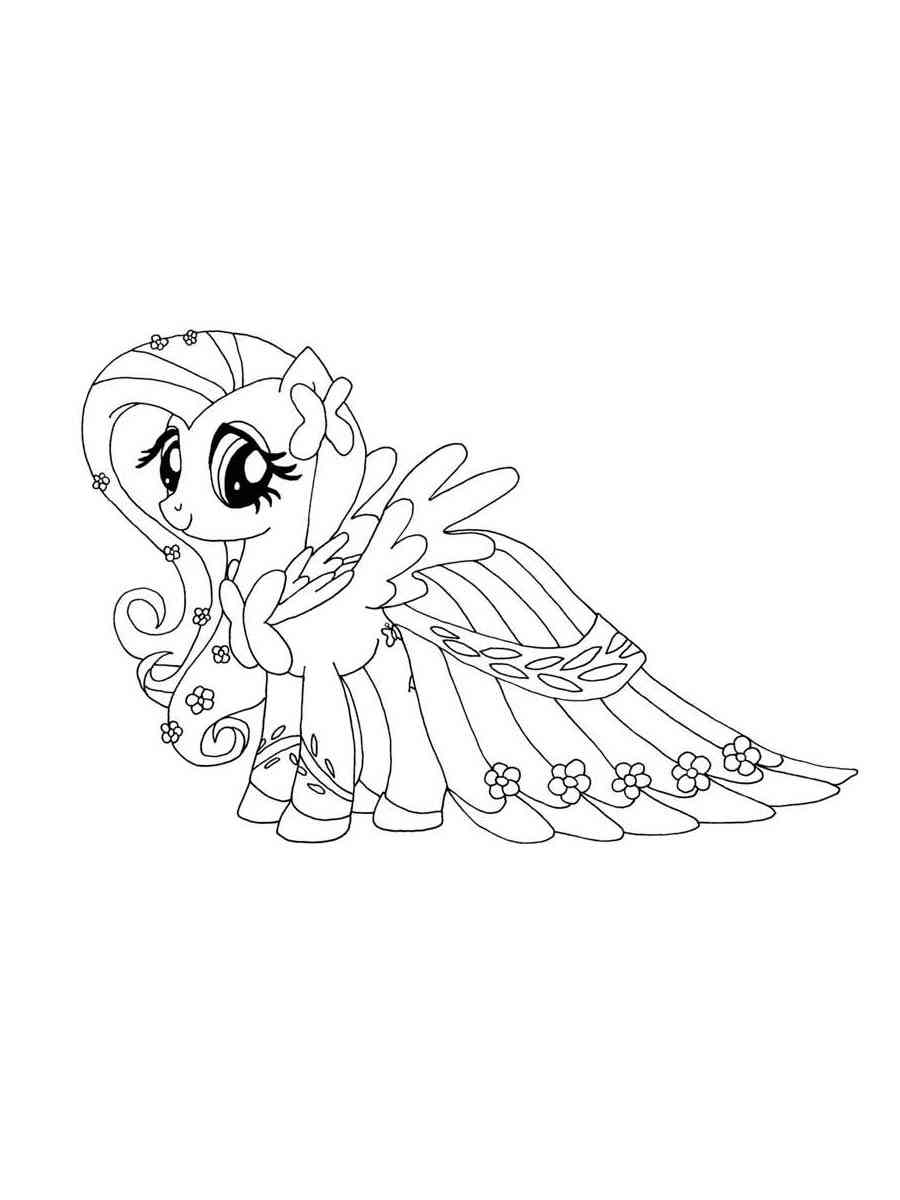 Fluttershy 45 coloring page