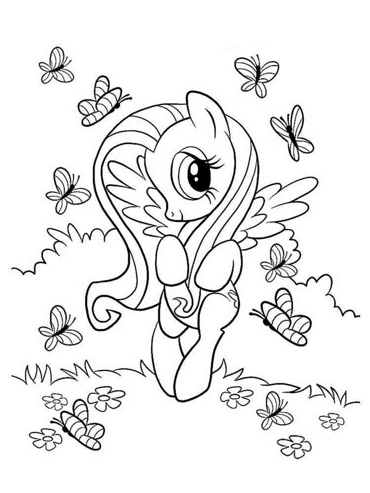 Fluttershy 47 coloring page