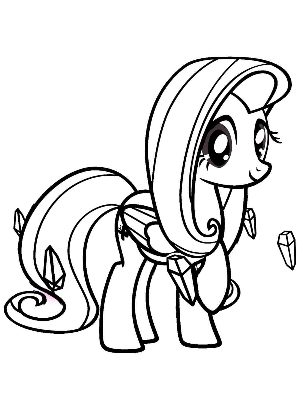Fluttershy 6 coloring page