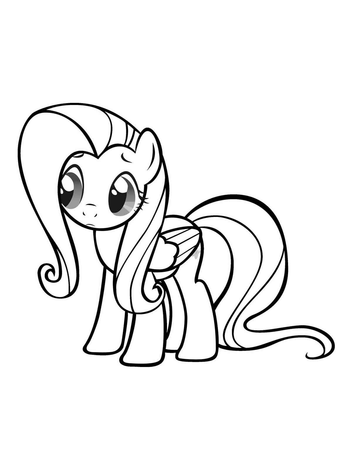 Fluttershy 7 coloring page