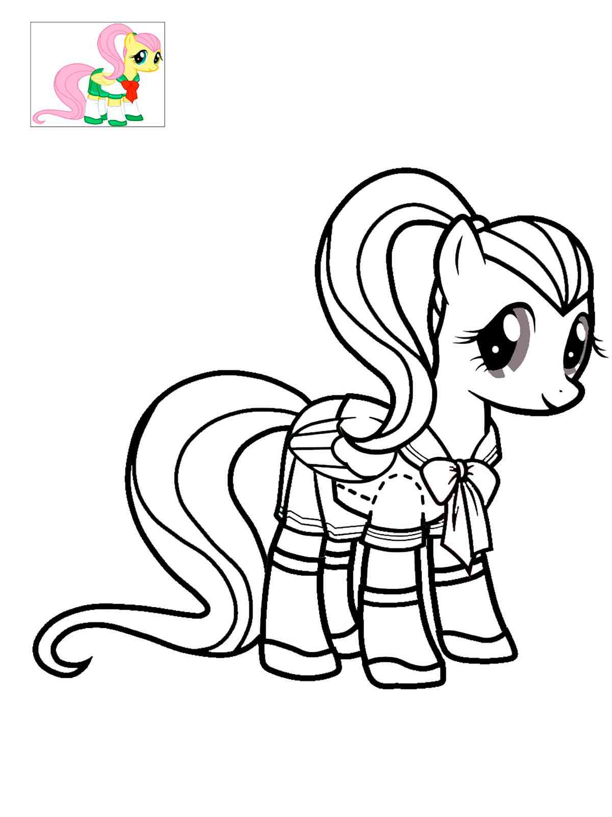 Fluttershy 9 coloring page