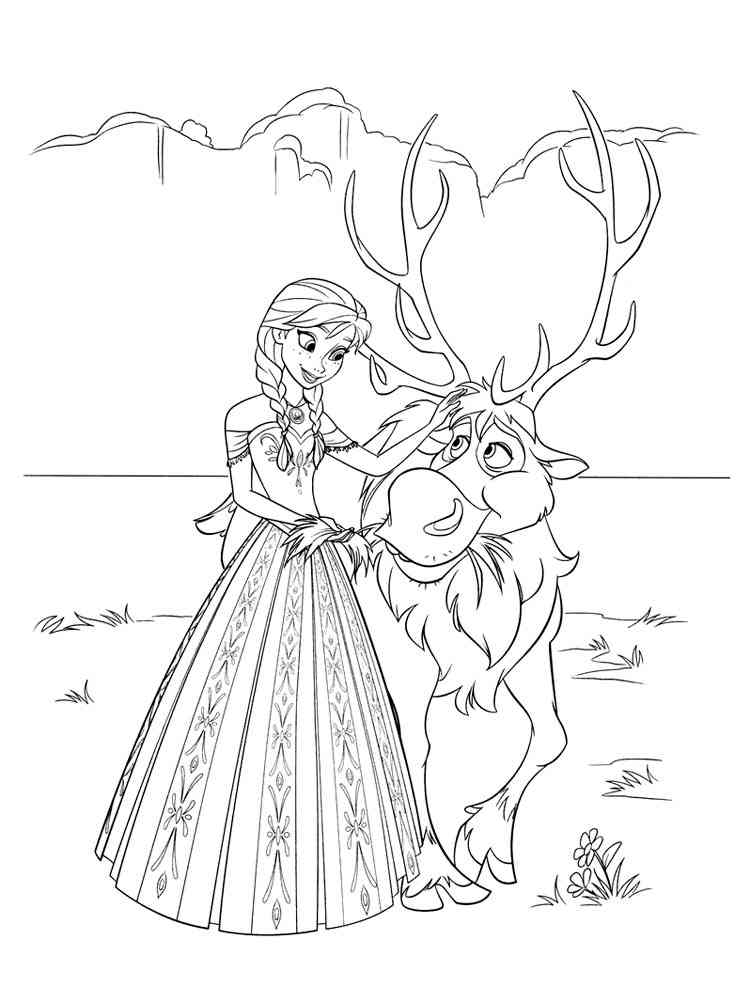Frozen 100 coloring page