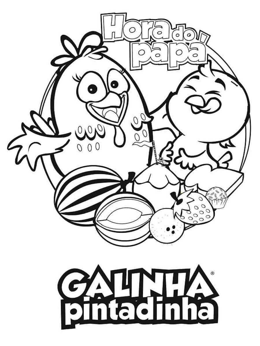 Galinha Pintadinha 21 coloring page
