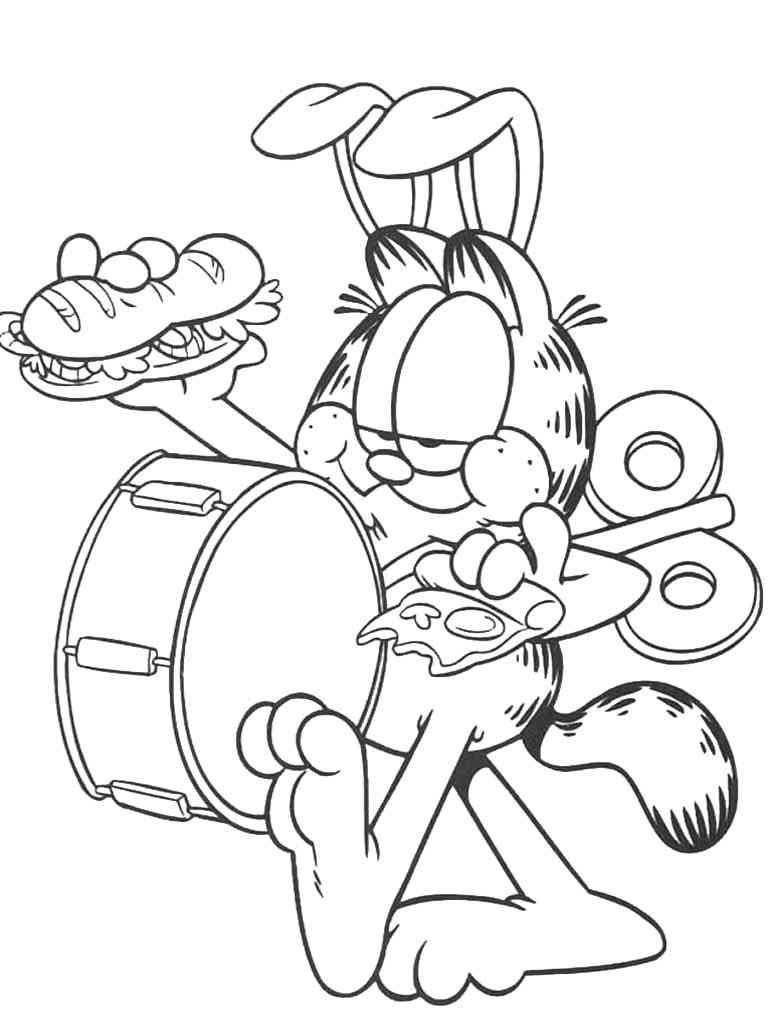 Garfield 18 coloring page