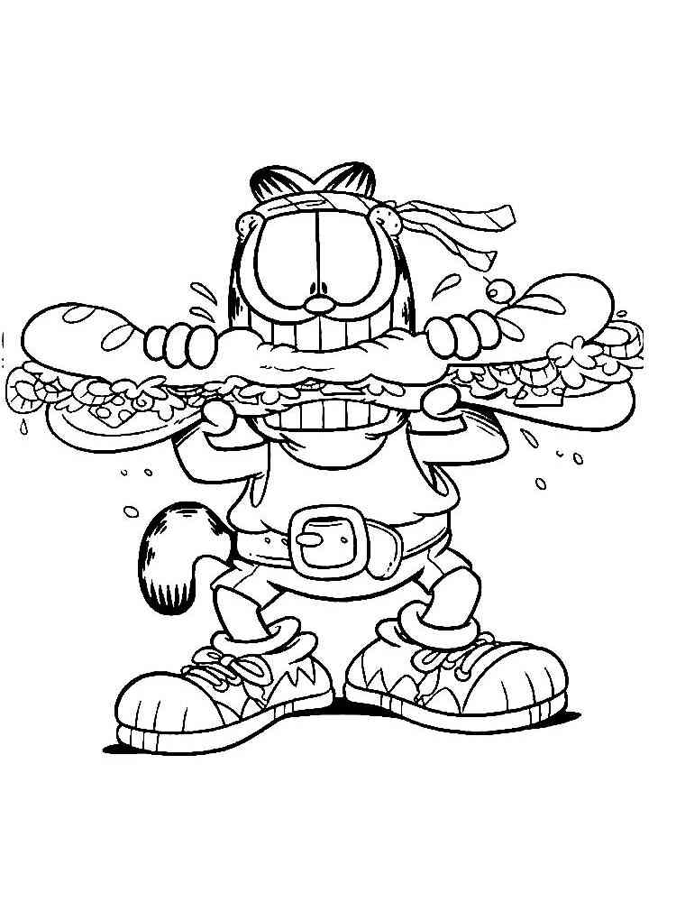 Garfield 2 coloring page