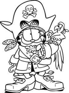 Garfield Pirate coloring page