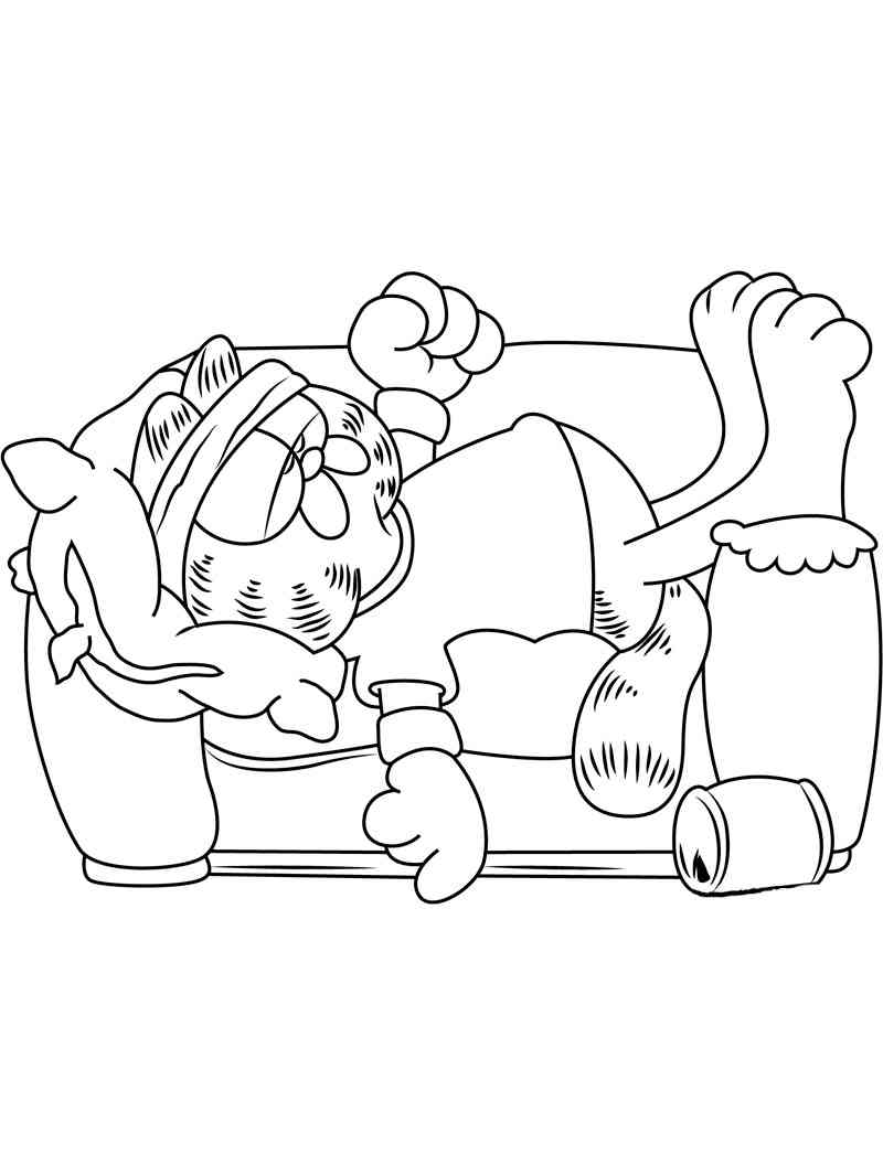 Garfield 8 coloring page