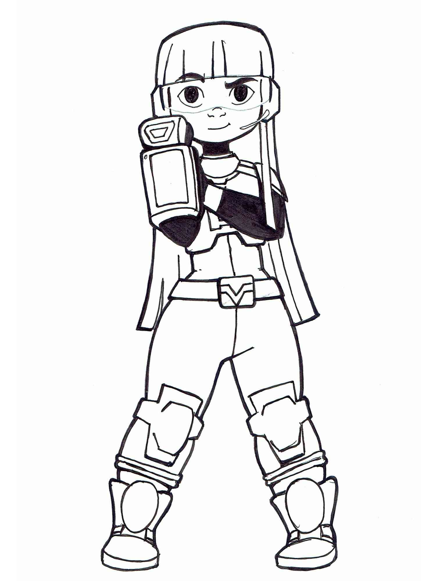 Miko Kubota from Glitch Techs coloring page
