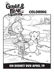Goldie and Bear 4 coloring page