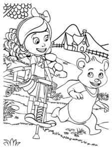 Goldie and Bear 5 coloring page