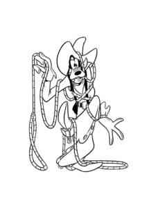 Goofy Cowboy coloring page