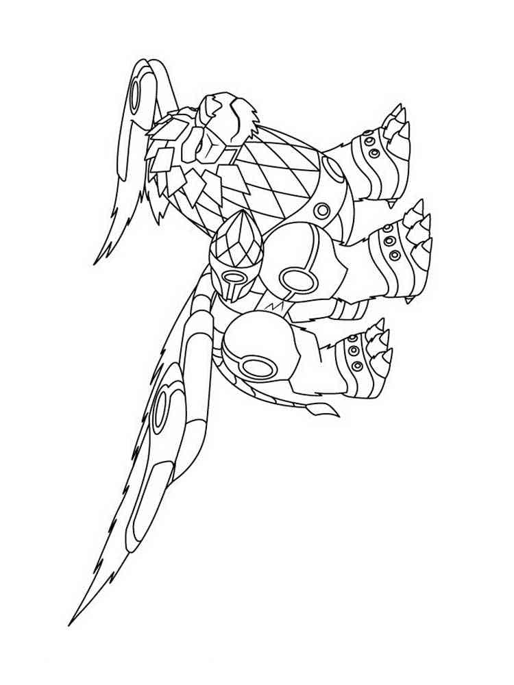 Tribe of Air monster from Gormiti coloring page