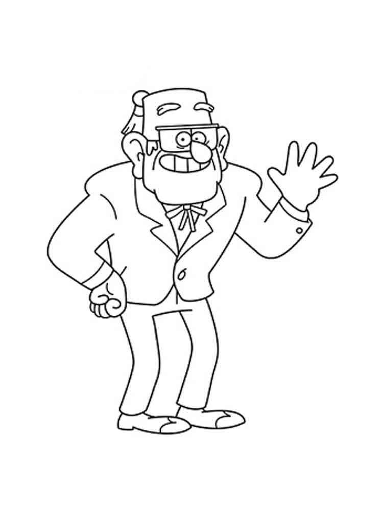 Stan from Gravity Falls coloring page