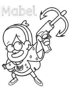 Mabel Pines from Gravity Falls coloring page