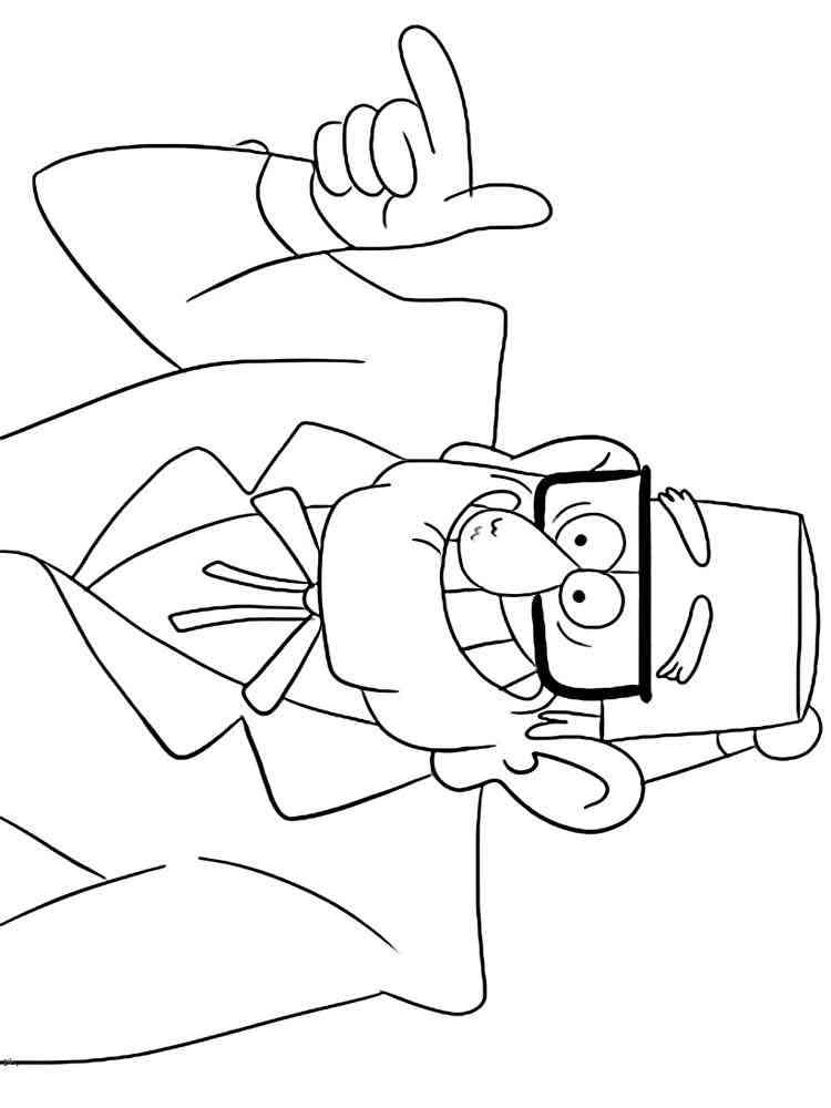 Stan Pines from Gravity Falls coloring page