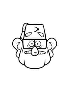 Face Stan Pines coloring page