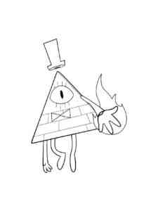 Easy Bill Cipher coloring page