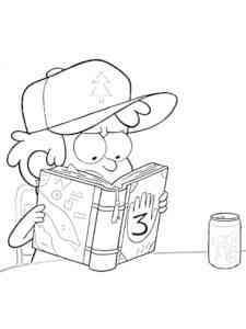 Dipper reading Journal 3 coloring page