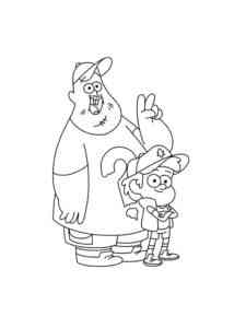 Soos Ramirez and Dipper Pines coloring page