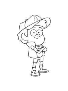 Dipper Pines from Gravity Falls coloring page