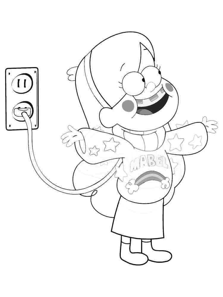 Gravity Falls 5 coloring page