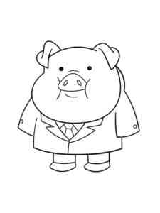 Waddles from Gravity Falls coloring page