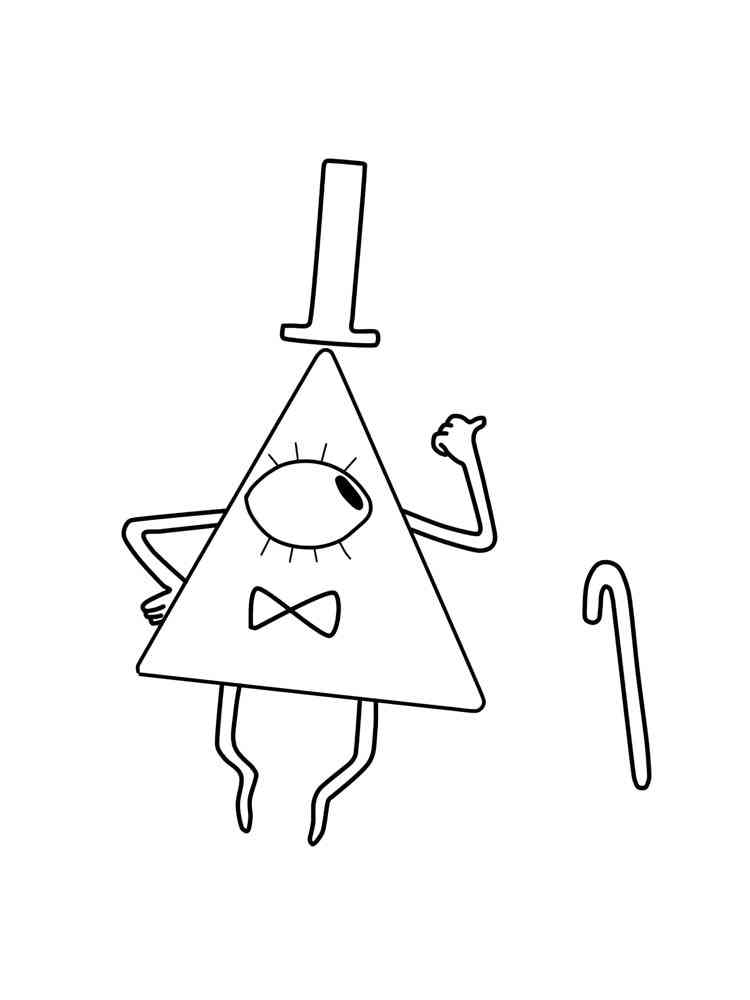 Bill Cipher from Gravity Falls coloring page