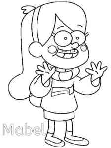 Mabel from Gravity Falls coloring page