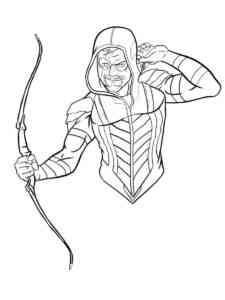 Animated Green Arrow coloring page