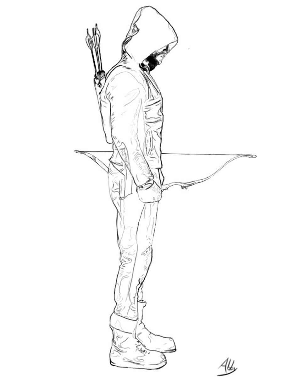DC Comic Green Arrow coloring page