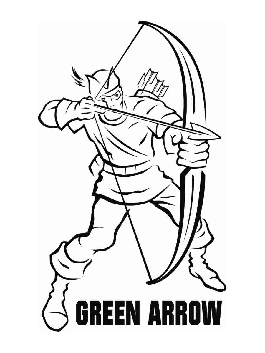 Easy Green Arrow coloring page
