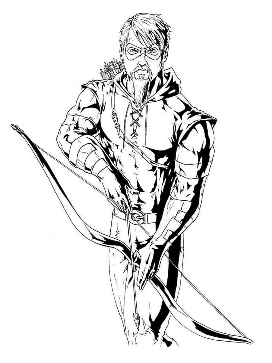 Amazing Green Arrow coloring page