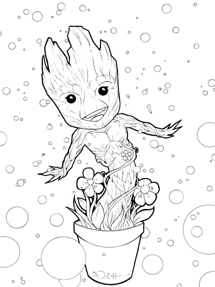 Groot 2 coloring page