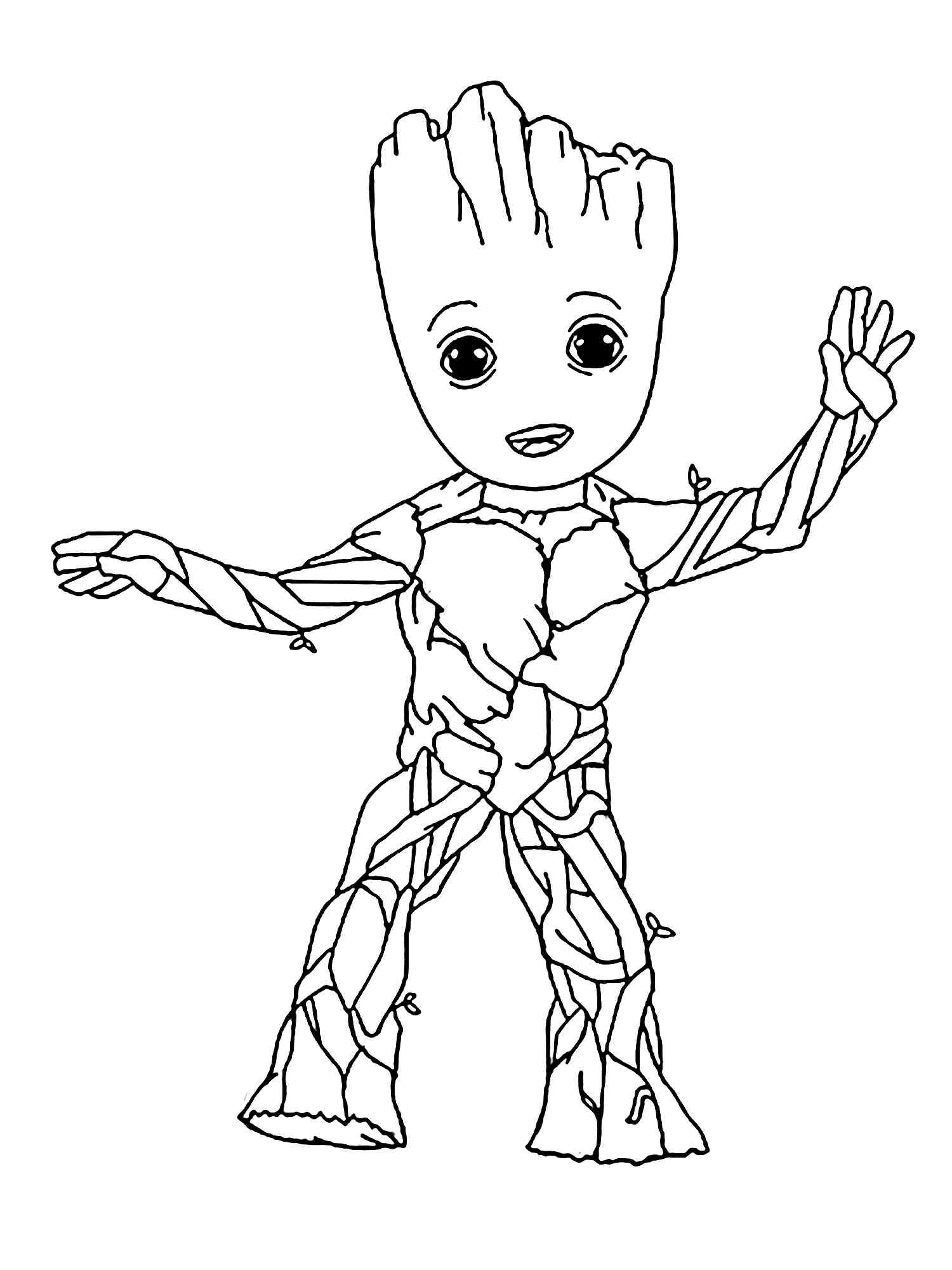 Little Groot coloring page