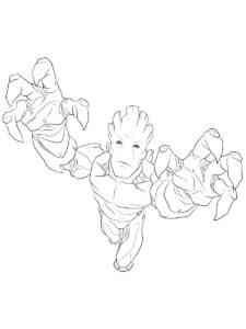 Awesome Groot coloring page