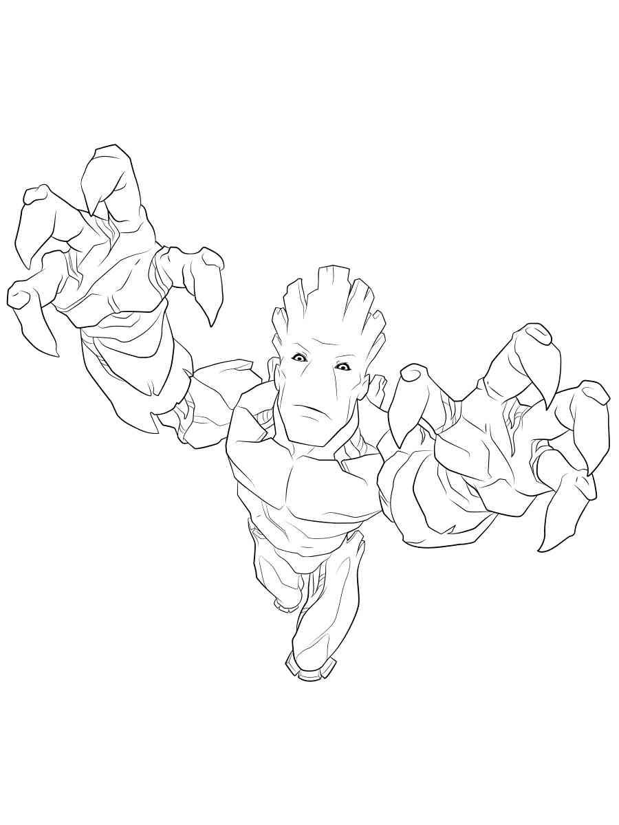 Groot 6 coloring page