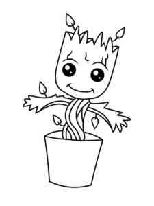 Groot 7 coloring page