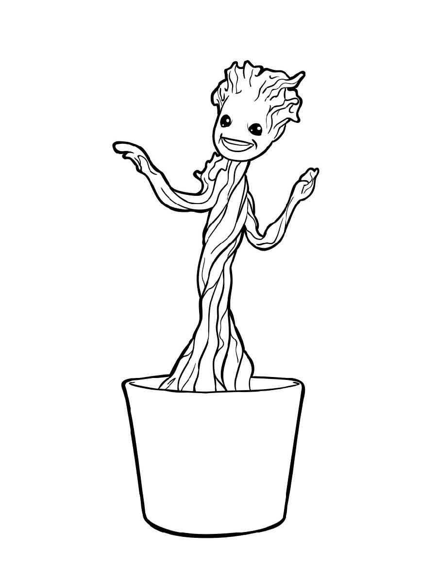 Groot 9 coloring page