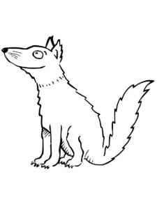 Fox from Gruffalo coloring page