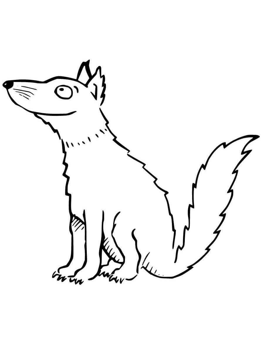 Fox from Gruffalo coloring page