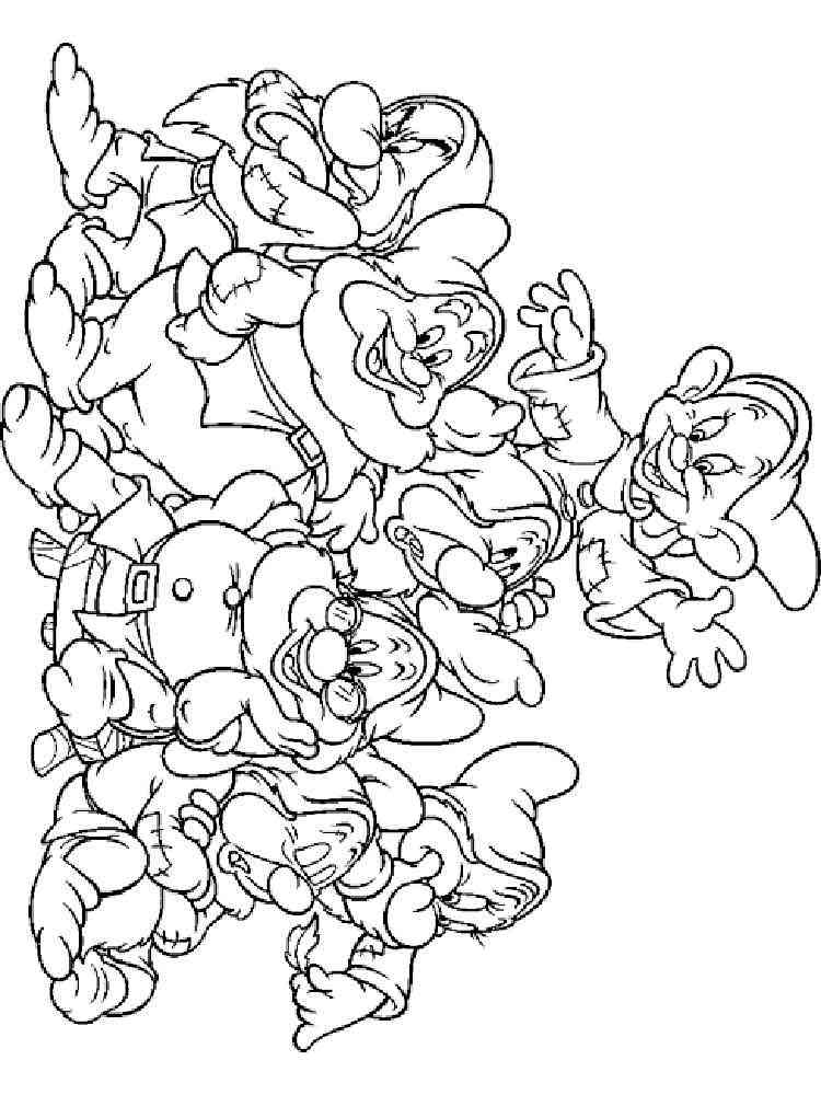 Grumpy Dwarf and friends coloring page