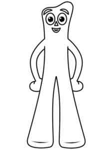 Simple Gumby coloring page
