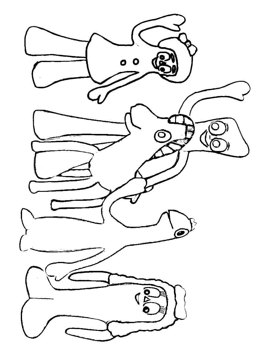 Gumby and Friends coloring page